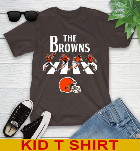 NFL Football Cleveland Browns The Beatles Rock Band Shirt Youth T-Shirt 6