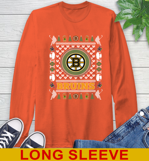 Boston Bruins Merry Christmas NHL Hockey Loyal Fan Long Sleeve T-Shirt 4