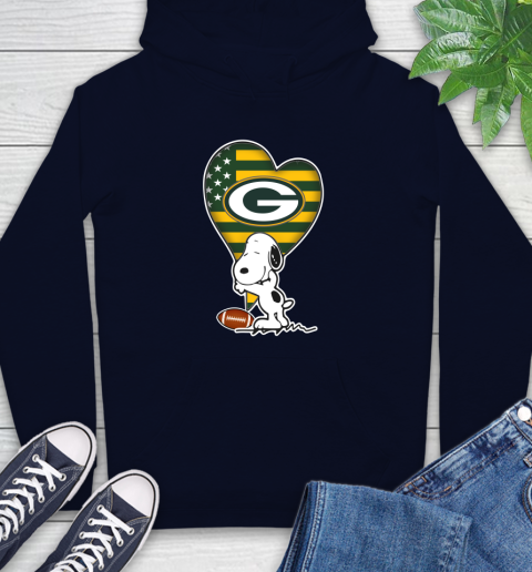 Green Bay Packers NFL Football The Peanuts Movie Adorable Snoopy Hoodie 4