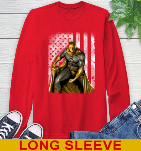 Denver Nuggets NBA Basketball Batman DC American Flag Shirt Long Sleeve T-Shirt 12