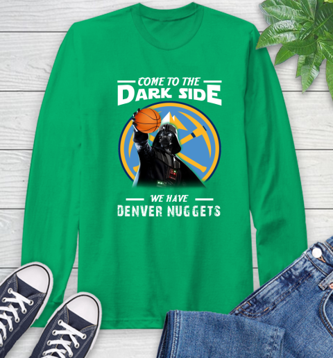 NBA Come To The Dark Side We Have Denver Nuggets Star Wars Darth Vader Basketball Long Sleeve T-Shirt 8