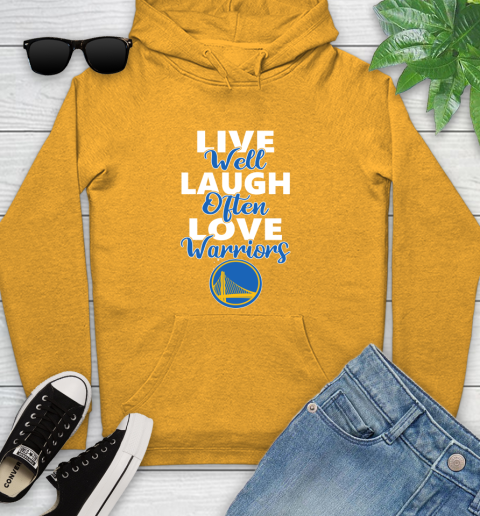 NBA Basketball Golden State Warriors Live Well Laugh Often Love Shirt Youth Hoodie 2