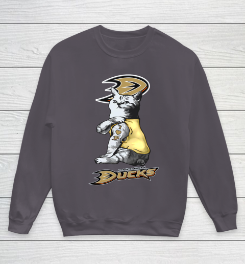 NHL My Cat Loves Anaheim Ducks Hockey Youth Sweatshirt 5