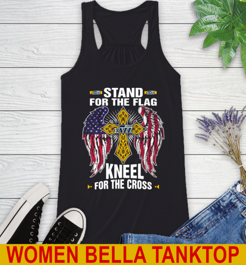 NBA Basketball Utah Jazz Stand For Flag Kneel For The Cross Shirt Racerback Tank