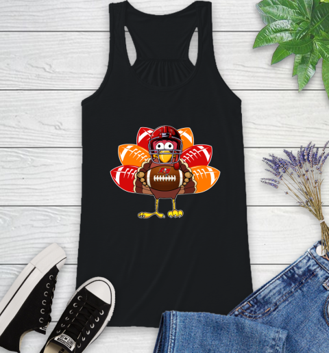 Tampa Bay Buccaneers Turkey Thanksgiving Day Racerback Tank 2