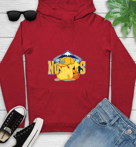 NBA Pikachu Basketball Sports Denver Nuggets Youth Hoodie 11