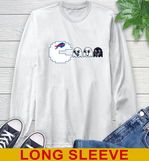 Buffalo Bills NFL Football Pac Man Champion Long Sleeve T-Shirt