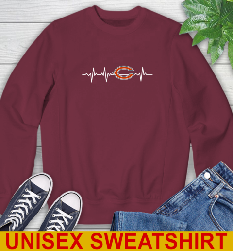 Chicago Bears NFL Football Heart Beat Shirt Sweatshirt 6