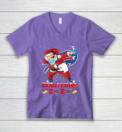 Buffalo Bills Funny Santa Claus Dabbing Christmas 2020 NFL V-Neck T-Shirt 8