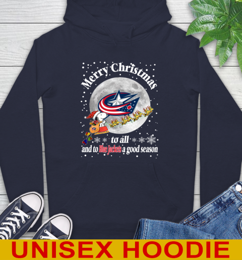 Columbus Blue Jackets Merry Christmas To All And To Blue Jackets A Good Season NHL Hockey Sports Hoodie 3