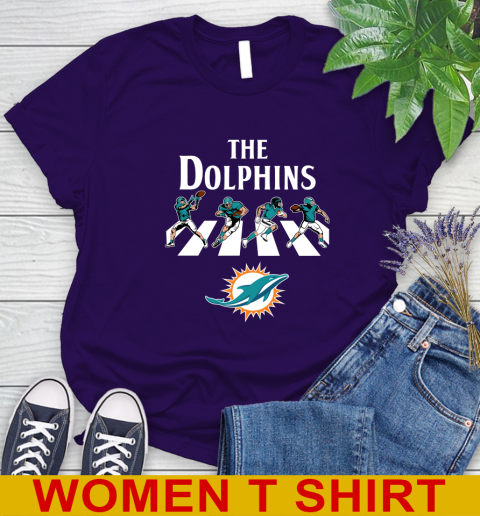 NFL Football Miami Dolphins The Beatles Rock Band Shirt Women's T-Shirt 4