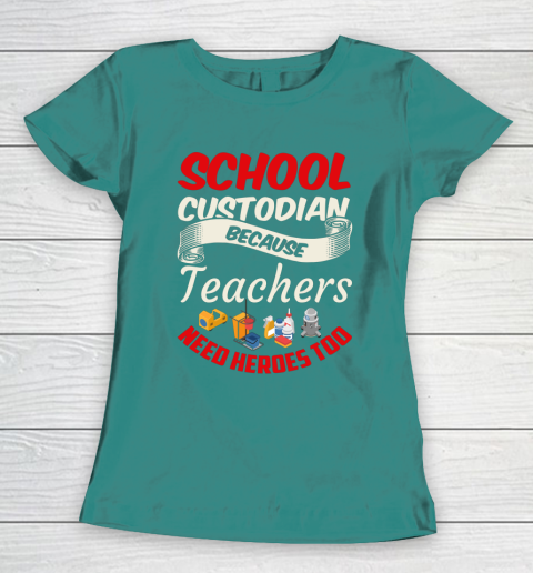 School Custodian Shirt Jokey Funny Saying Custodian Women's T-Shirt 10