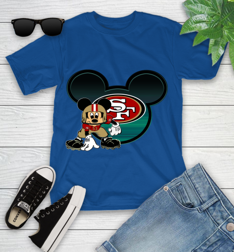 NFL San Francisco 49ers Mickey Mouse Disney Football T Shirt Youth T-Shirt 9