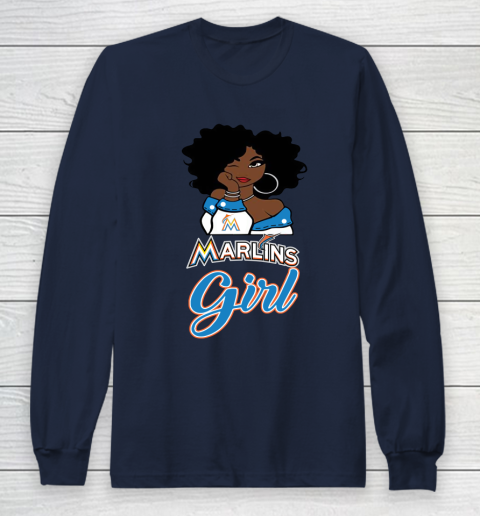 Miami Marlinss Girl MLB Long Sleeve T-Shirt 4