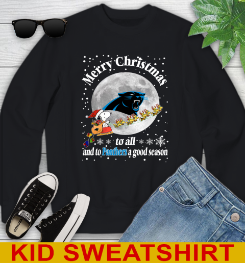 Carolina Panthers Merry Christmas To All And To Panthers A Good Season NFL Football Sports Youth Sweatshirt