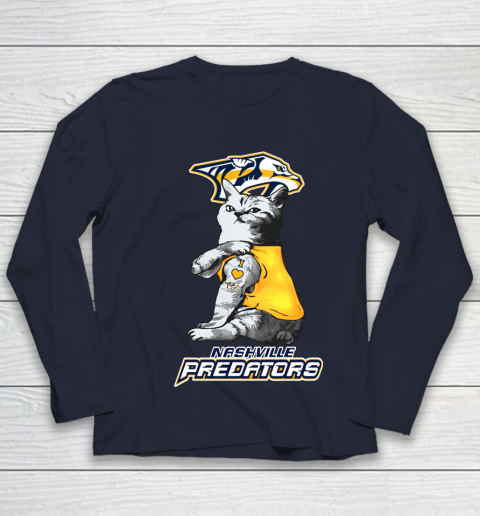 NHL My Cat Loves Nashville Predators Hockey Youth Long Sleeve 2