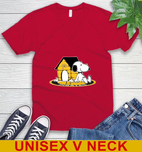 MLB Baseball Pittsburgh Pirates Snoopy The Peanuts Movie Shirt V-Neck T-Shirt 7