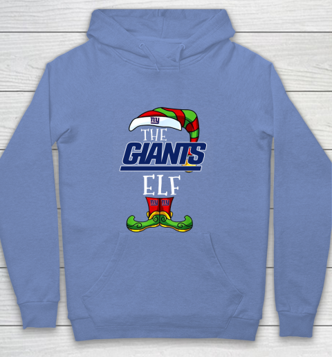 New York Giants Christmas ELF Funny NFL Youth Hoodie 8