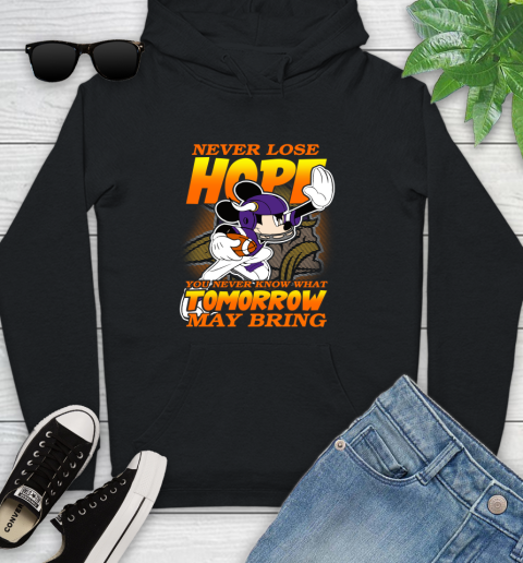 Minnesota Vikings NFL Football Mickey Disney Never Lose Hope Youth Hoodie