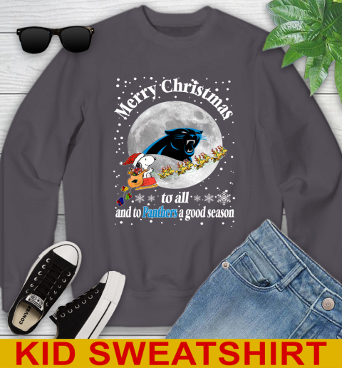 Carolina Panthers Merry Christmas To All And To Panthers A Good Season NFL Football Sports Youth Sweatshirt 5
