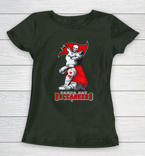 NFL Football My Cat Loves Tampa Bay Buccaneers Women's T-Shirt 4
