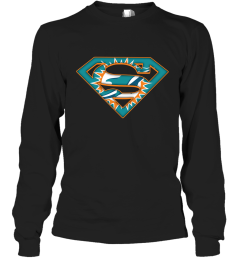 We Are Undefeatable The Miami Dolphins x Superman NFL Long Sleeve T-Shirt