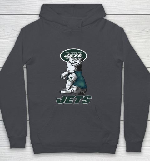 NFL Football My Cat Loves New York Jets Youth Hoodie 5