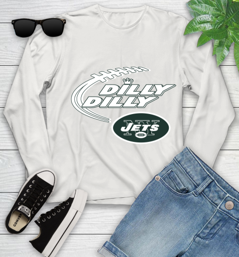 NFL New York Jets Dilly Dilly Football Sports Youth Long Sleeve 12