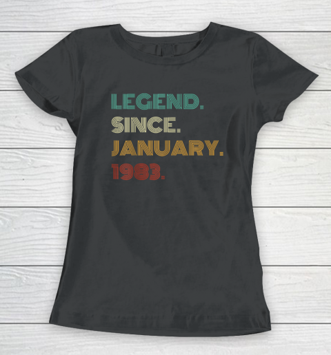 40 Years Old Legend Since January 1983 40th Birthday Women's T-Shirt
