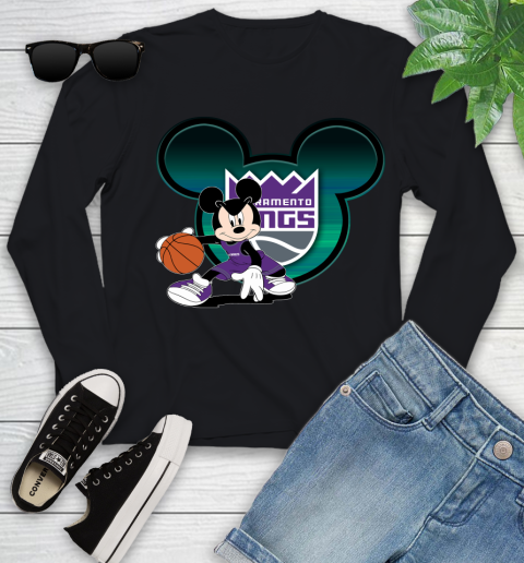 NBA Sacramento Kings Mickey Mouse Disney Basketball Youth Long Sleeve 2