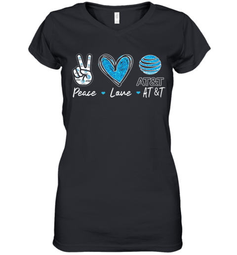 Peace Love At Women's V-Neck T-Shirt