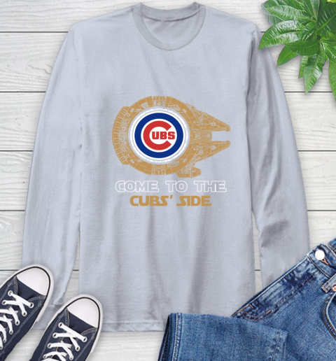 MLB Come To The Chicago Cubs Side Star Wars Baseball Sports Long Sleeve T-Shirt 6