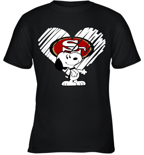 A Happy Christmas With San Francisco 49ers Snoopy Youth T-Shirt