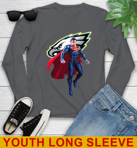NFL Superman DC Sports Football Philadelphia Eagles Youth Long Sleeve 9