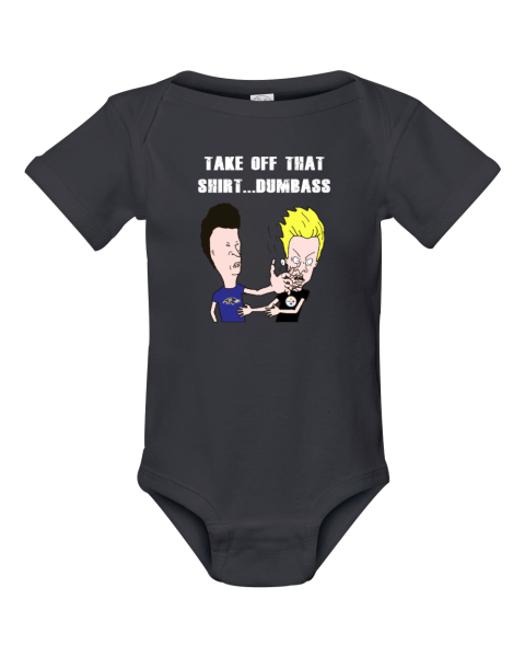Baltimore Ravens Take Off That Shirt Dumbass Face Slap Infant Baby Rib Bodysuit