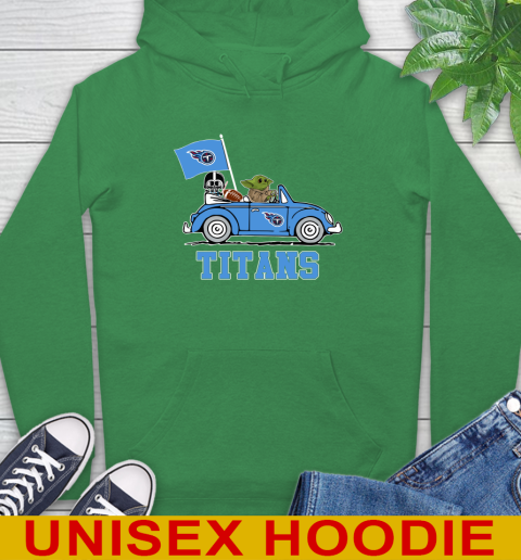 NFL Football Tennessee Titans Darth Vader Baby Yoda Driving Star Wars Shirt Hoodie 8