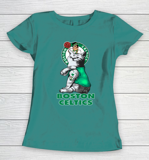 NBA Basketball My Cat Loves Boston Celtics Women's T-Shirt 10