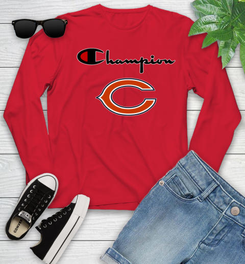 NFL Football Chicago Bears Champion Shirt Youth Long Sleeve 9