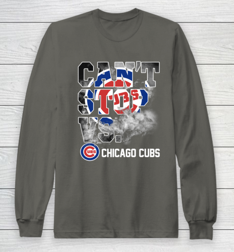 MLB Chicago Cubs Baseball Can't Stop Vs Chicago Cubs Long Sleeve T-Shirt 5