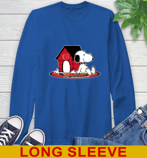 NHL Hockey Calgary Flames Snoopy The Peanuts Movie Shirt Long Sleeve T-Shirt 9