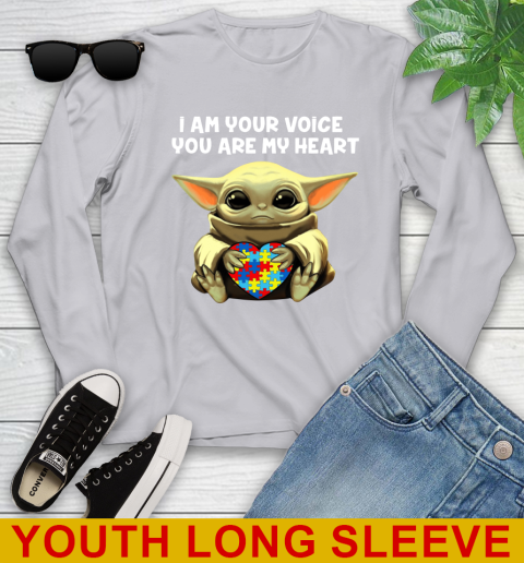 I Am Your Voice You Are My Heart Baby Yoda Autism Awareness Shirt 121