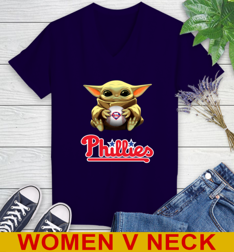 MLB Baseball Philadelphia Phillies Star Wars Baby Yoda Shirt 80
