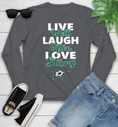NHL Hockey Dallas Stars Live Well Laugh Often Love Shirt Youth Long Sleeve 8
