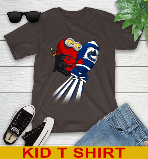 NHL Hockey Vancouver Canucks Deadpool Minion Marvel Shirt Youth T-Shirt 6