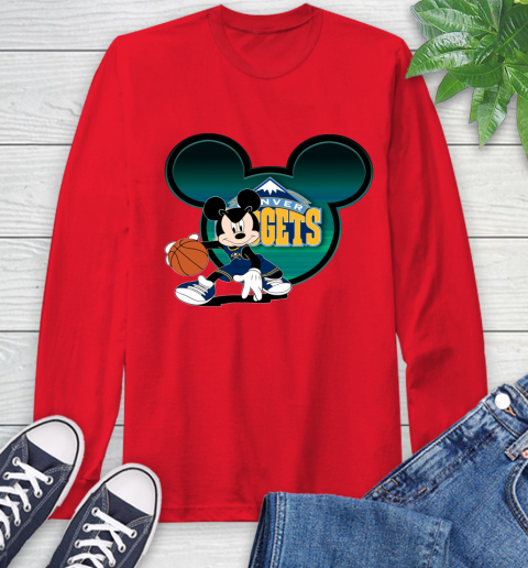 NBA Denver Nuggets Mickey Mouse Disney Basketball Long Sleeve T-Shirt 10