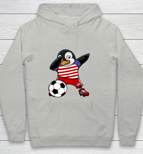 Dabbing Penguin America Soccer Fans Jersey Football Lover Youth Hoodie