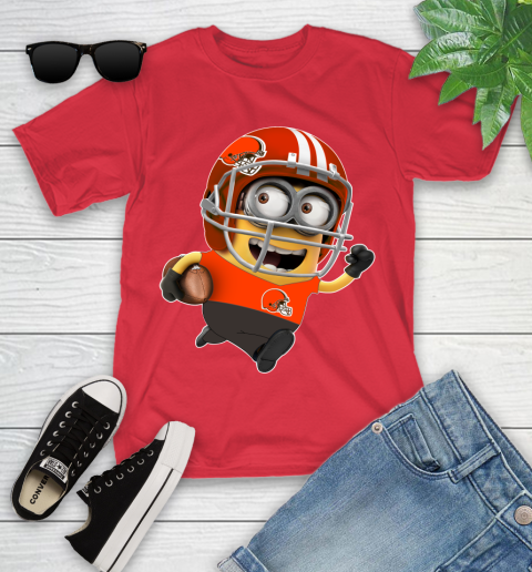 NFL Cleveland Browns Minions Disney Football Sports Youth T-Shirt 10