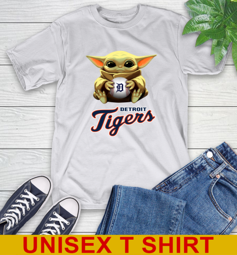 MLB Baseball Detroit Tigers Star Wars Baby Yoda Shirt 12