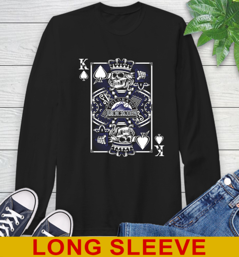 Colorado Rockies MLB Baseball The King Of Spades Death Cards Shirt Long Sleeve T-Shirt