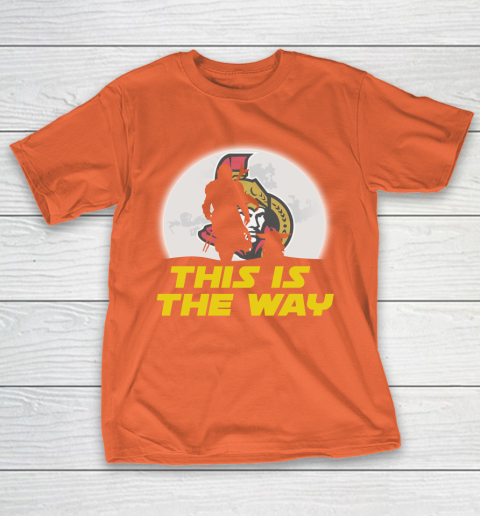 Ottawa Senators NHL Ice Hockey Star Wars Yoda And Mandalorian This Is The Way T-Shirt 4